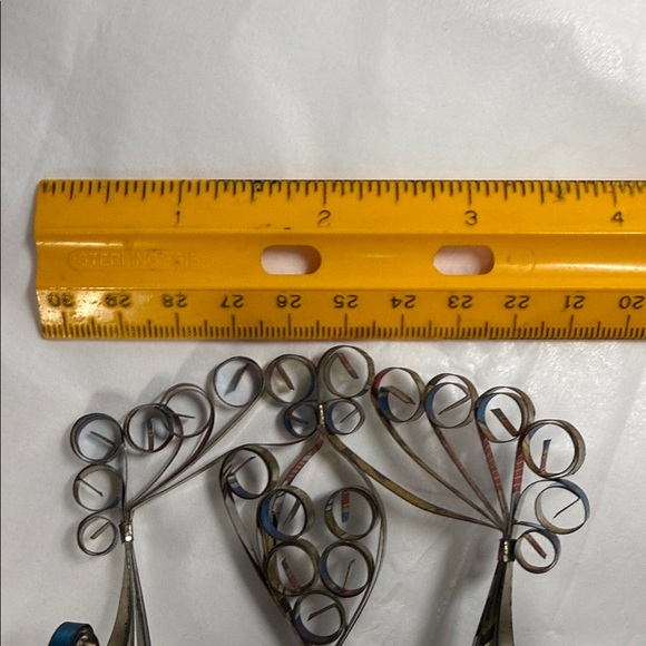 Vintage 1970 Recycled MINI Tin Can Art Blue Velvet Pin Cushion Rocking Chair - Picture 10 of 14